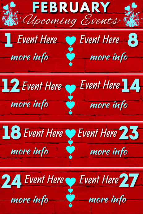February Events Template | PosterMyWall