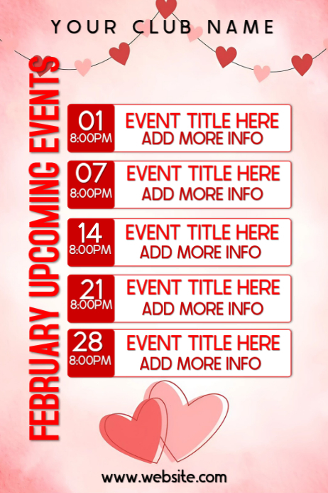 White Event Schedule Posters Template | PosterMyWall