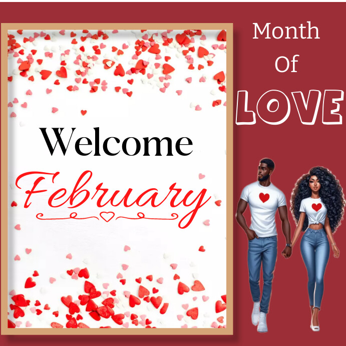 February month template | PosterMyWall