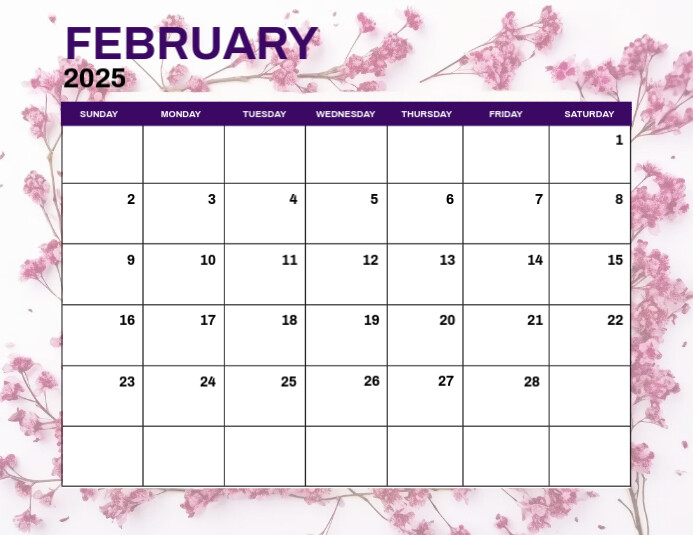 Copy of February Monthly Events Calendar | PosterMyWall