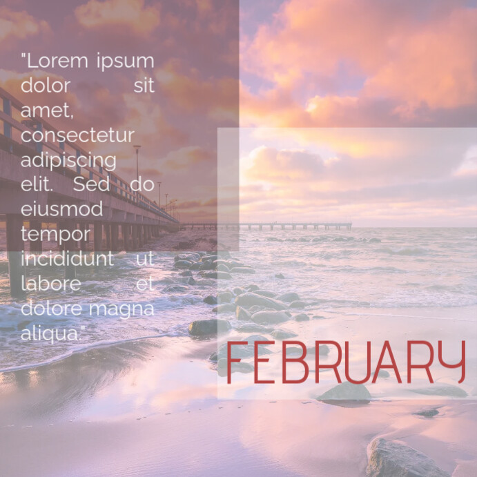 February Posts February New Month Instagram Post Template | PosterMyWall