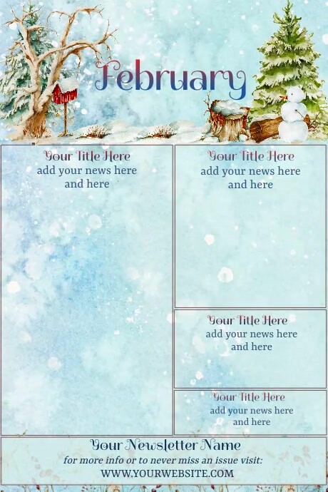 February Newsletter by Paula Template | PosterMyWall