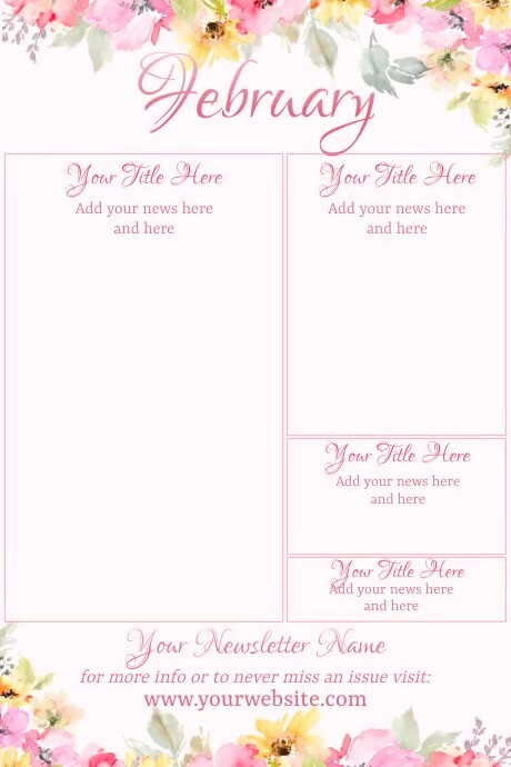 February Newsletter By Paula Template | PosterMyWall
