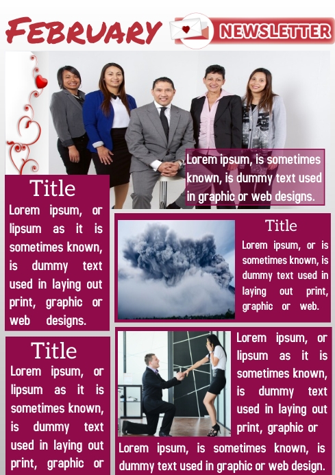 February newsletter Template | PosterMyWall