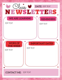 february newsletter Flyer (US Letter) template