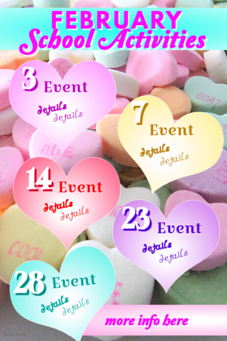 February School Events Template | PosterMyWall