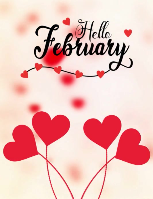 February Simple Design This Design Template is not available | PosterMyWall