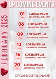 February up coming events (3) A6 template