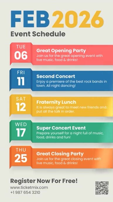 Copy of February Upcoming Events calendar insta story | PosterMyWall