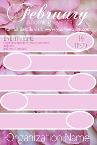 February Upcoming Events Calendar Template | PosterMyWall