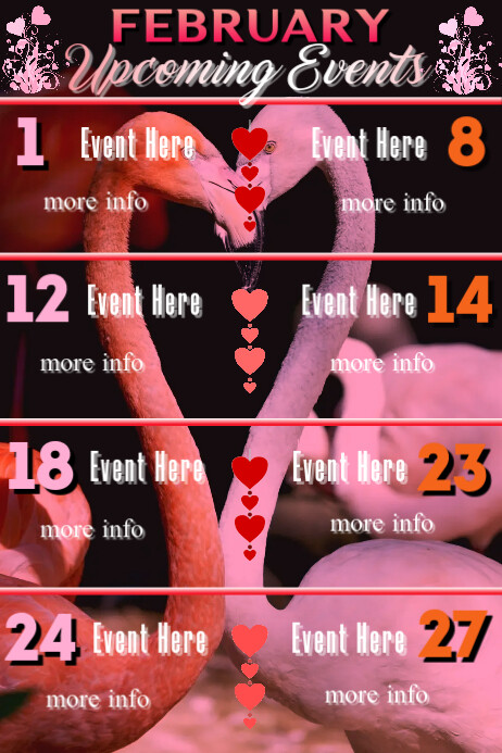 Copy of February Upcoming Events | PosterMyWall