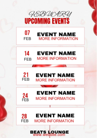 Febuary upcoming events A3 template