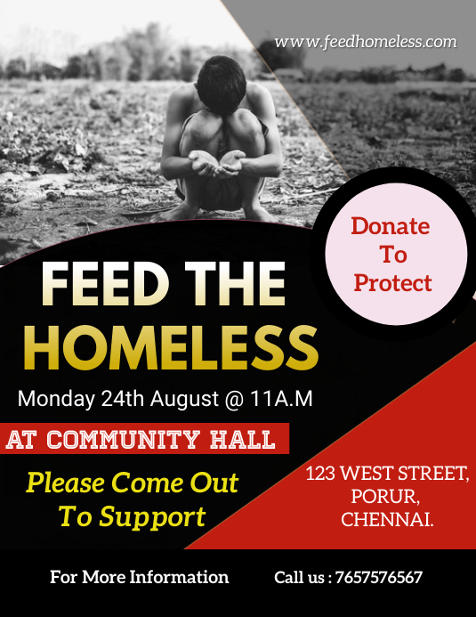 feed the homeless Template PosterMyWall
