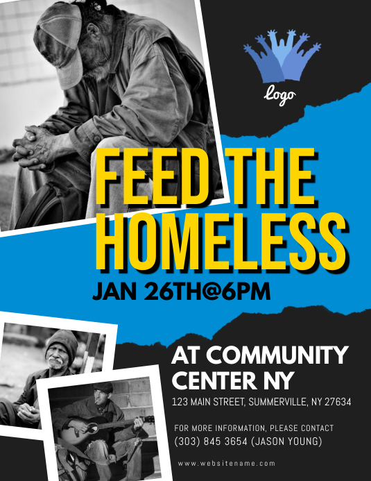 Feed The Homeless Flyer template