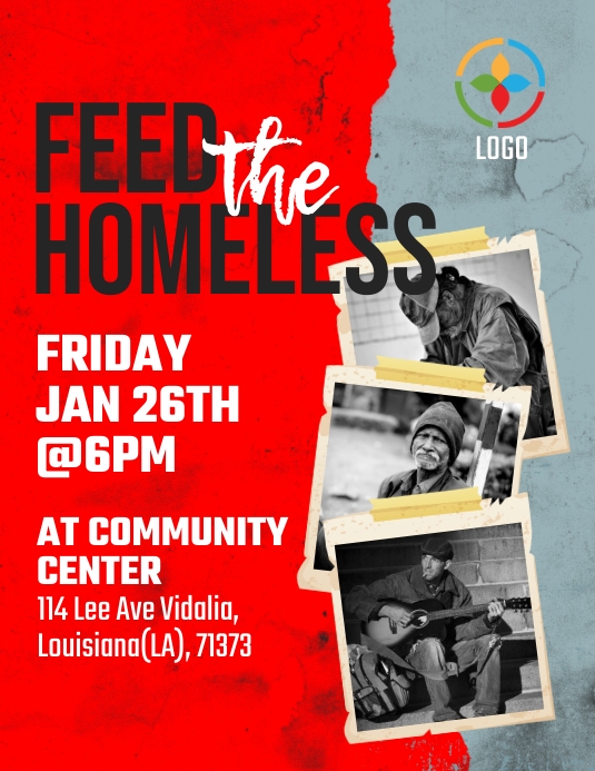 Feed The Homeless Flyer Template PosterMyWall