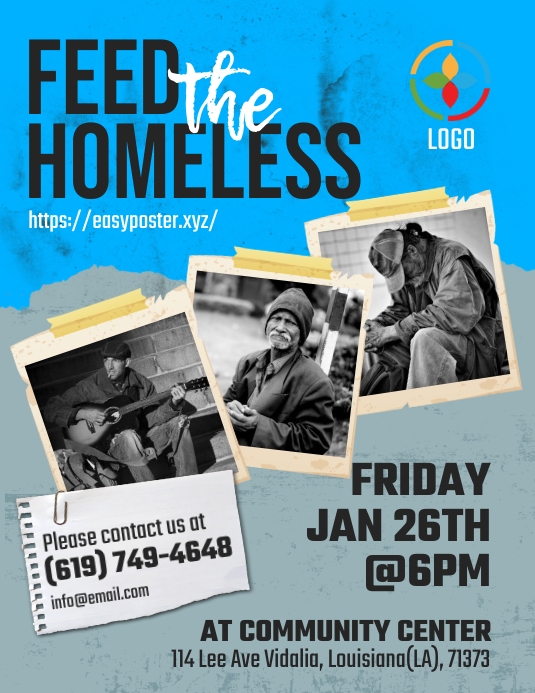 Feed The Homeless Flyer Template PosterMyWall