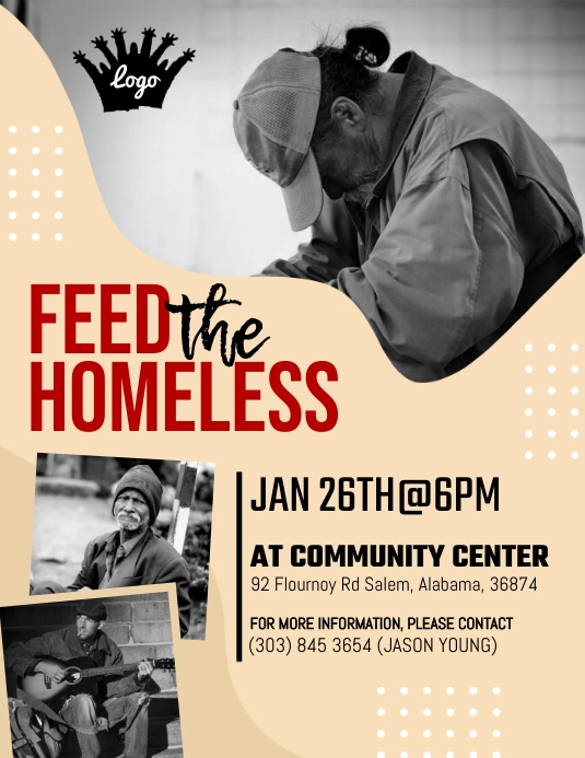 Feed The Homeless Flyer Template | PosterMyWall