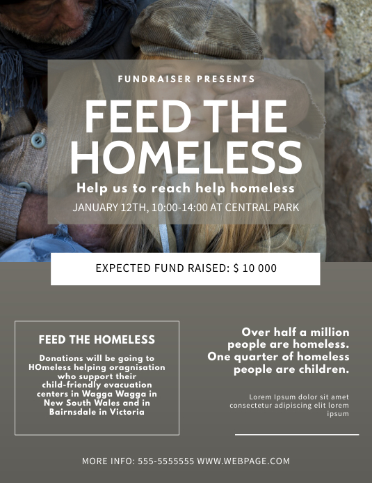 Copy of Feed the homeless Flyer Design Template PosterMyWall