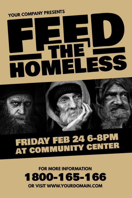 Feed The Homeless Fundraiser Template PosterMyWall feed-the-homeless-fundraiser-template-postermywall