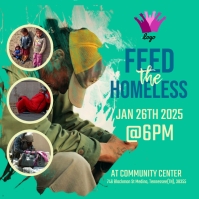 Feed The Homeless Instagram Post template