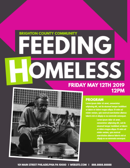 Feeding the homeless Template PosterMyWall