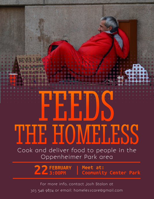 Feeds The Homeless Flyer Template PosterMyWall