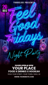 Feel Good Fridays party flyer Instagram Story template
