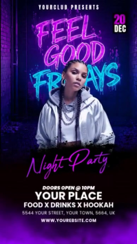 Feel Good Fridays party flyer Instagram Story template
