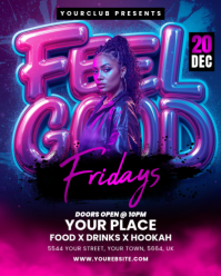 Feel Good Fridays party flyer Instagram Portrait template