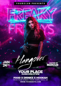 Feel Good Fridays party flyer A5 template