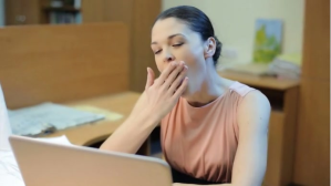 Brown feeling sleepy during work from home YouTube Thumbnail Template