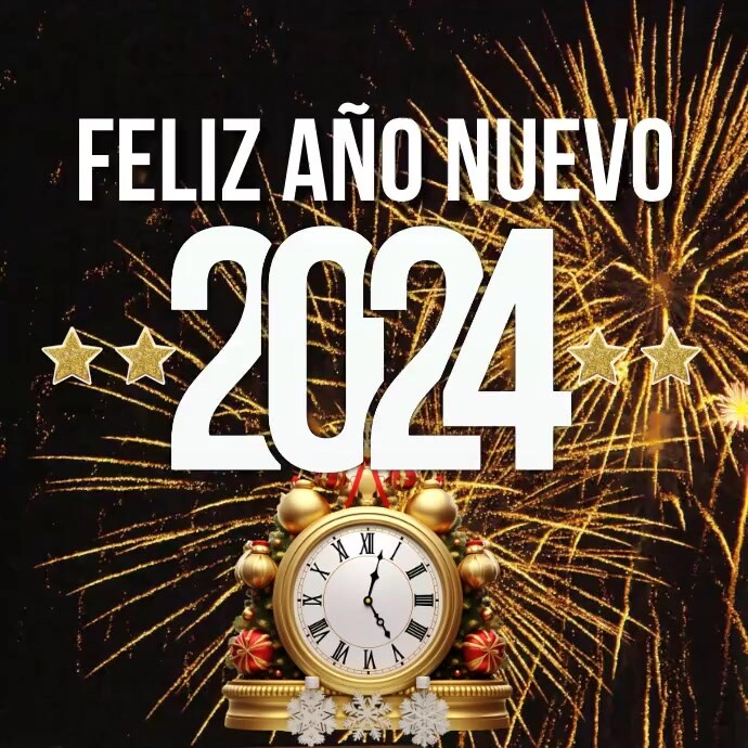 Feliz año nuevo 2024 Wpis na Instagrama template