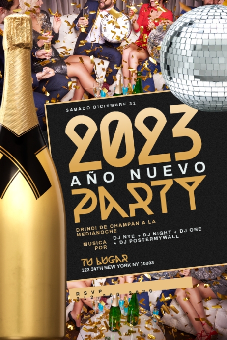 FELIZ AÑO NUEVO Flyer Template Banner 4' × 6'