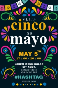 Feliz Cinco de Mayo Poster Póster template