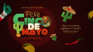 Feliz Cinco de Mayo Twitter Post template