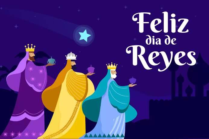 Feliz dia de Reyes Banner Template | PosterMyWall
