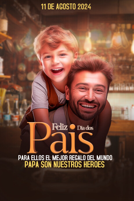 Feliz Dia Dos Pais Póster Poster template