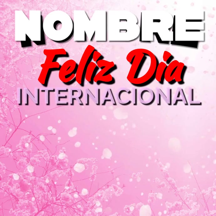 Feliz día de la mujer Square (1:1) template