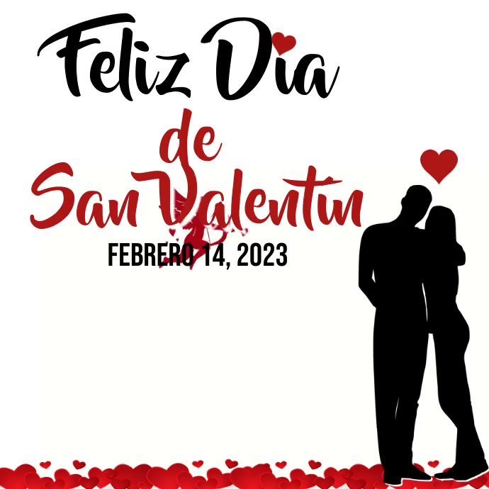 Feliz Día de San Valentín Plantilla Square (1:1) template