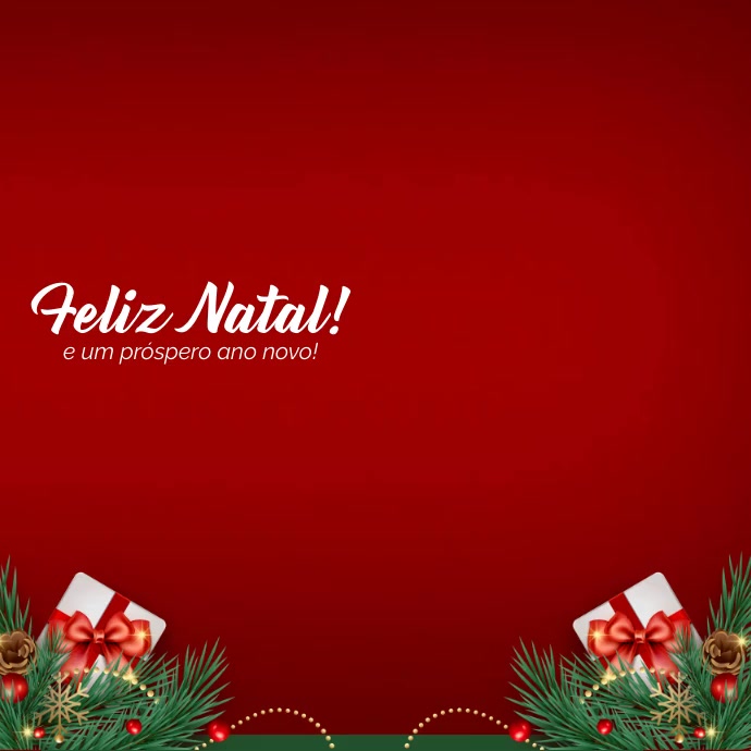 Feliz Natal e um próspero ano novo Square (1:1) template