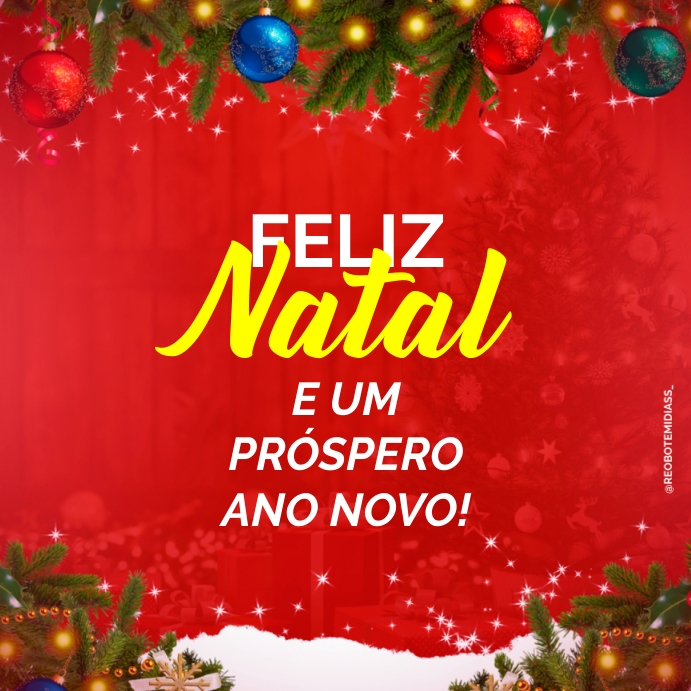 Feliz Natal e um próspero ano novo Template | PosterMyWall