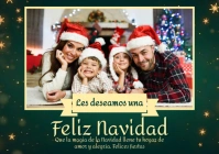 Feliz navidad, buenos deseos en tarjeta de navidad con fotos A4 template