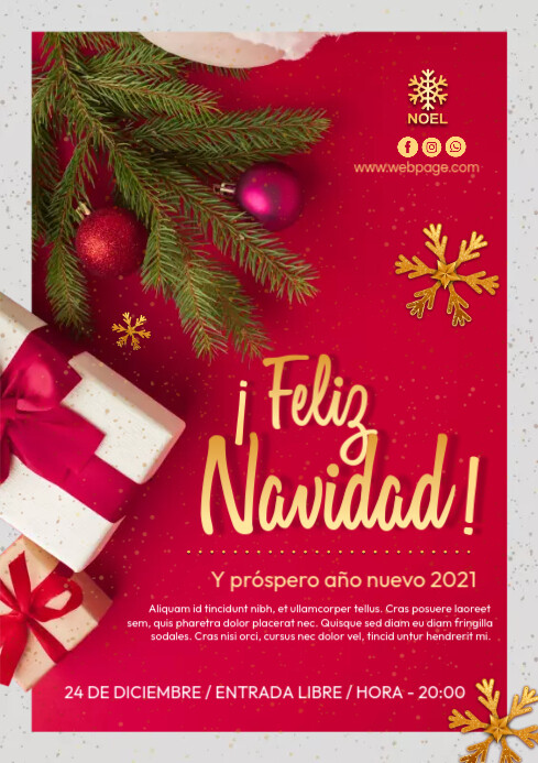 Feliz Navidad Ads Template | PosterMyWall