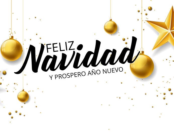 Merry christmas and happy new year greeting card in paper cut style FELIZ NAVIDAD Template | PosterMyWall
