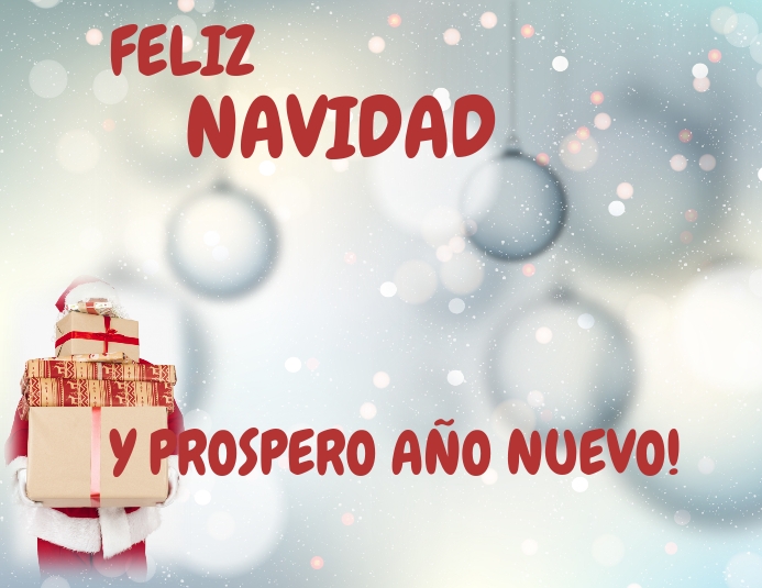 Merry christmas happy card background banner greeting vector poster template wallpaper illustration paper flyer celebration cut email spheres elements graphics FELIZ NAVIDAD Template | PosterMyWall