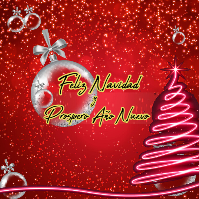 feliz navidad y prospero año nuevo template