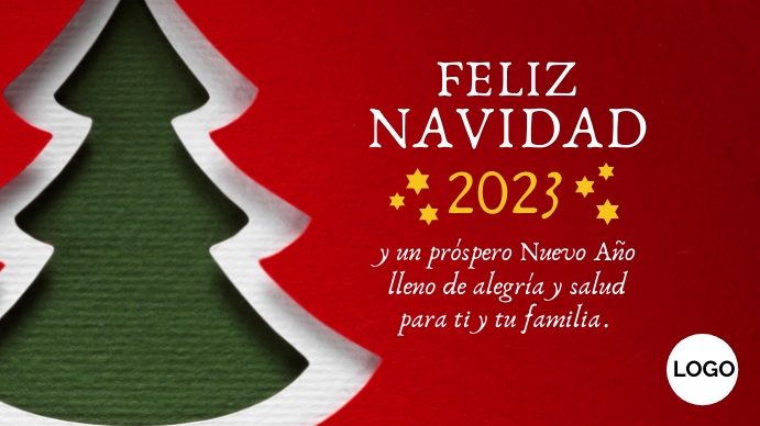 Feliz Navidad y próspero Año Nuevo 2023 Twitch Profile Banner template