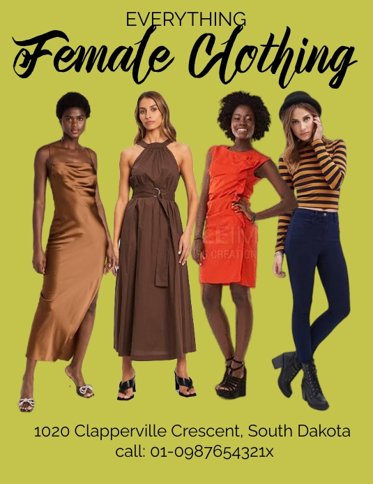 Costume Design Template Female