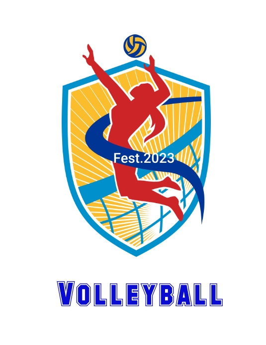 Modello Female volleyball logo/flayer template | PosterMyWall