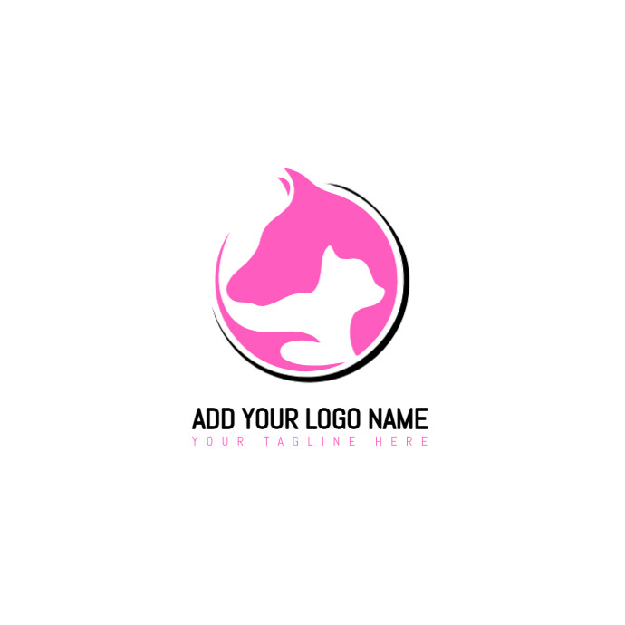 Feminine/animal/cute/care/pet/vet/brand/business/elegant/symbol/cat/dog/veterinary/logotype Logo template